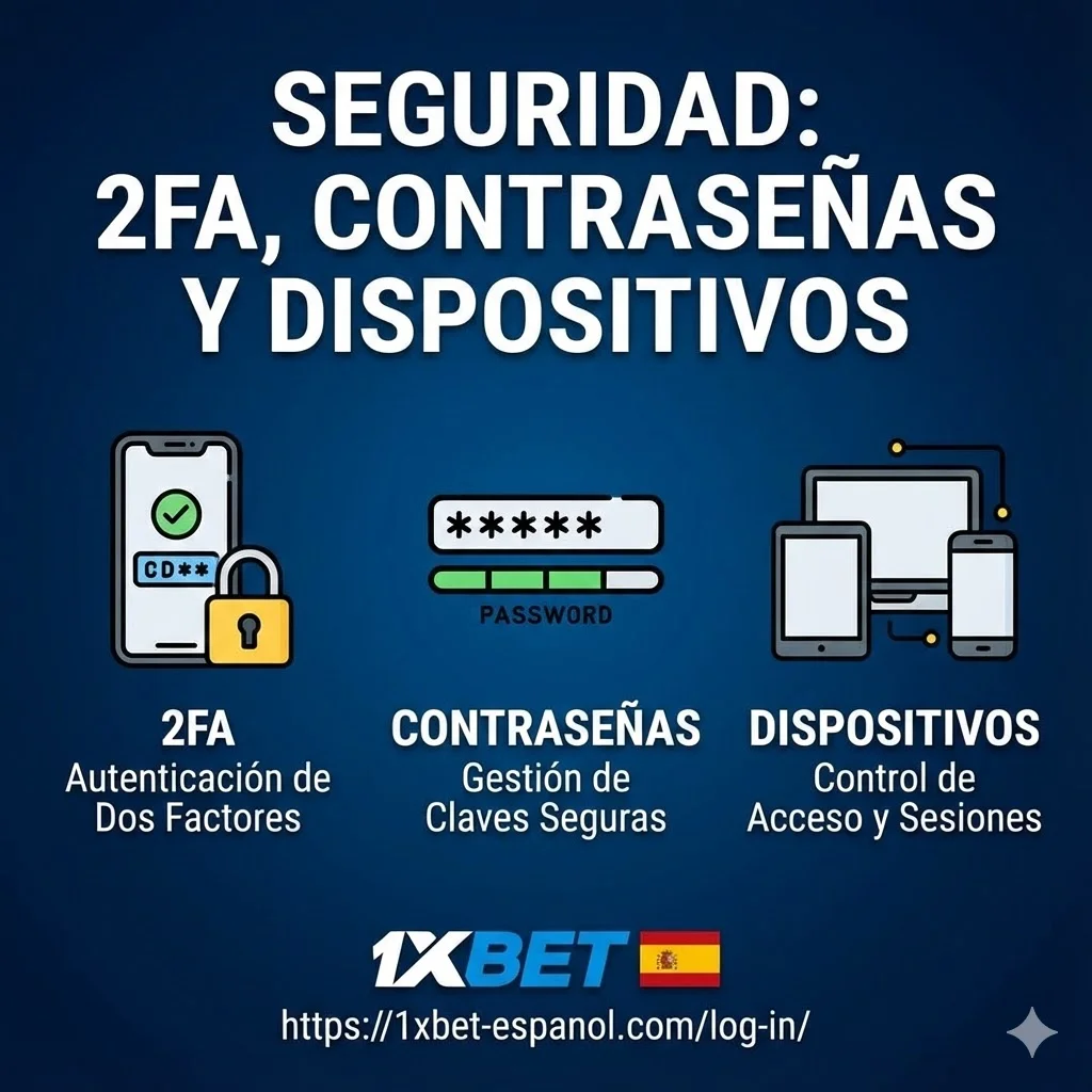 Seguridad: 2FA, Contraseñas y Dispositivos