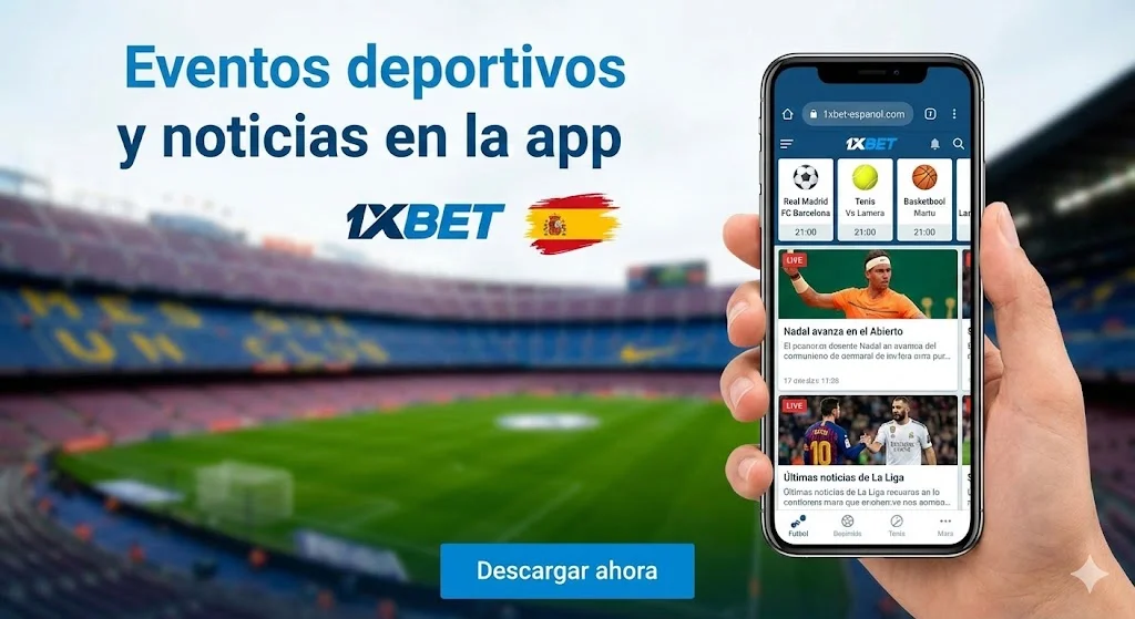 Eventos deportivos y noticias en la app
